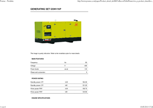 डीजल पावर जनरेटर PRAMAC Lifter GSW 170 P