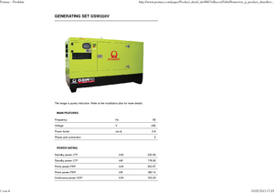 डीजल पावर जनरेटर PRAMAC Lifter GSW 220 V