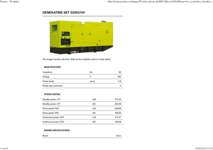 डीजल पावर जनरेटर PRAMAC Lifter GSW 275 V