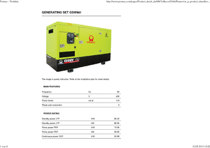 डीजल पावर जनरेटर PRAMAC Lifter GSW 80 Iv