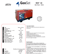 डीजल पावर जनरेटर GenSet MGF 33 D