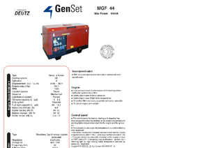 डीजल पावर जनरेटर GenSet MGF 44 D