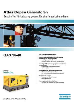 डीजल पावर जनरेटर Atlas Copco QAS 30 KDS FW
