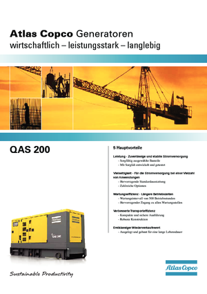 डीजल पावर जनरेटर Atlas Copco QAS 200 VDS