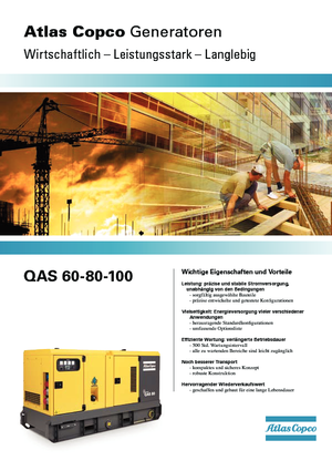डीजल पावर जनरेटर Atlas Copco QAS 80 PDS FW
