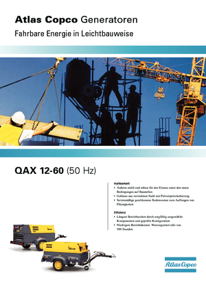 डीजल पावर जनरेटर Atlas Copco QAX 60 Dd FW