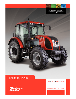 2WD ट्रैक्टर Zetor Proxima 70 HR