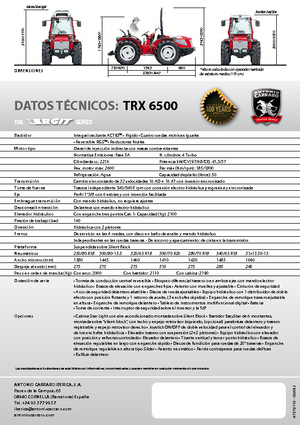 4WD ट्रैक्टर Carraro Ergit TRX 6500