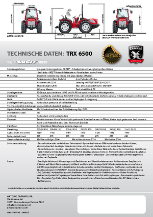 4WD ट्रैक्टर Carraro Ergit TRX 6500