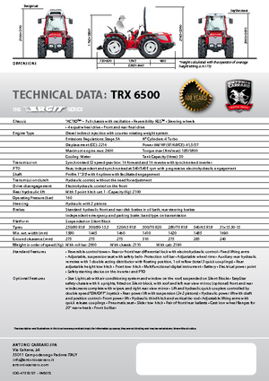 4WD ट्रैक्टर Carraro Ergit TRX 6500