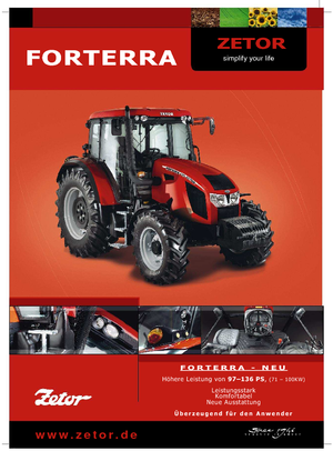 4WD ट्रैक्टर Zetor Forterra 135