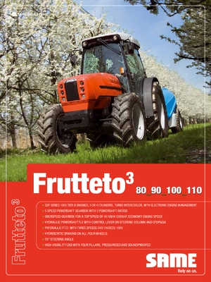 4WD ट्रैक्टर SAME Frutteto³ 110 DT