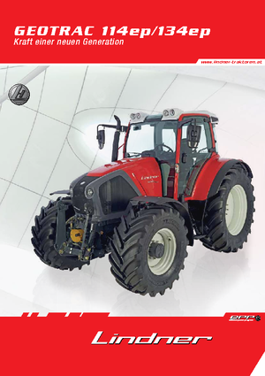 4WD ट्रैक्टर Lindner Geotrac 114 ep