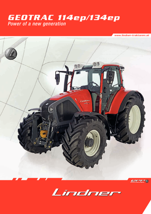 4WD ट्रैक्टर Lindner Geotrac 134 ep