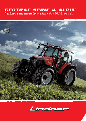 4WD ट्रैक्टर Lindner Geotrac 84 ep