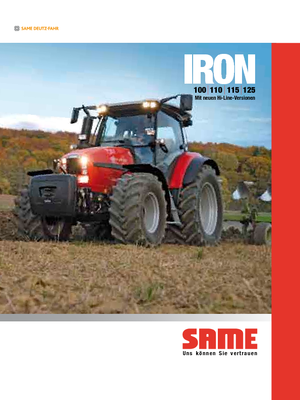 4WD ट्रैक्टर SAME Iron 110