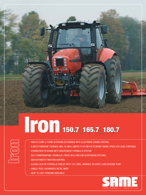 4WD ट्रैक्टर SAME Iron 165.7