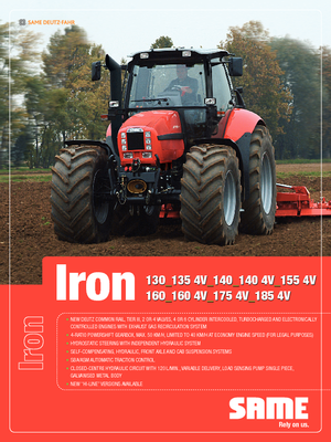 4WD ट्रैक्टर SAME Iron 140 DCR