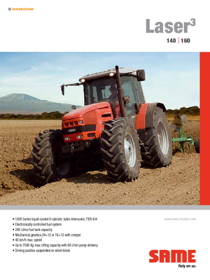 4WD ट्रैक्टर SAME Laser³ 140 DT