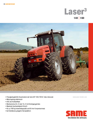 4WD ट्रैक्टर SAME Laser³ 140 DT