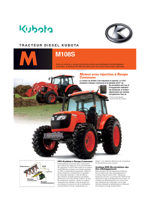 4WD ट्रैक्टर Kubota M 108 S