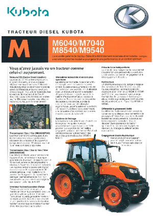 4WD ट्रैक्टर Kubota M 6040