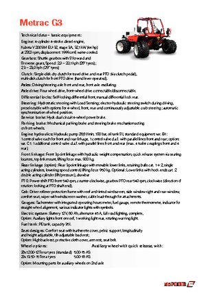 4WD ट्रैक्टर Reform Werke Metrac G 3