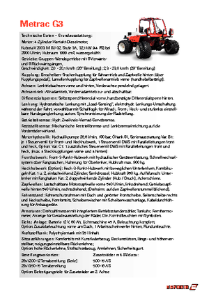4WD ट्रैक्टर Reform Werke Metrac G 3