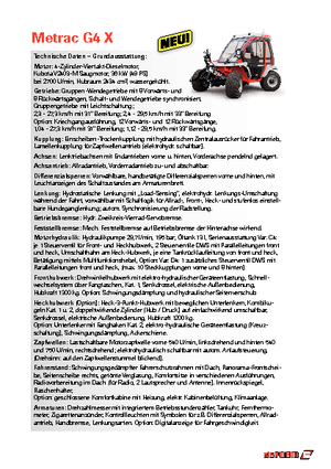 4WD ट्रैक्टर Reform Werke Metrac G 4 X