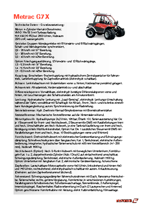 4WD ट्रैक्टर Reform Werke Metrac G 7 X
