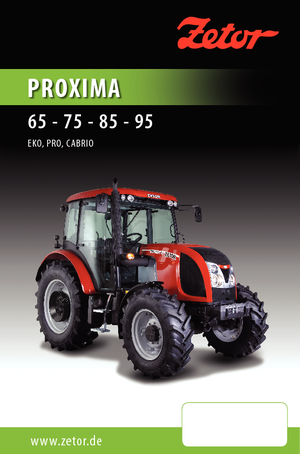 4WD ट्रैक्टर Zetor Proxima 75 EKO