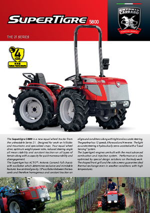 4WD ट्रैक्टर Carraro Supertigre 5800