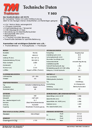 4WD ट्रैक्टर TYM T503