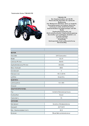 4WD ट्रैक्टर TYM T603