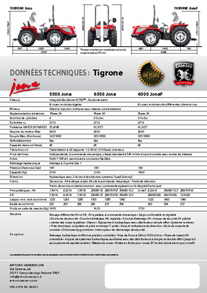 4WD ट्रैक्टर Carraro Tigrone 6500 Jona