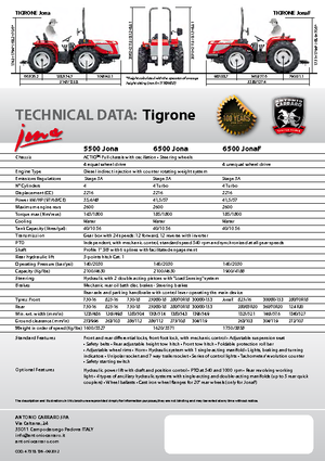 4WD ट्रैक्टर Carraro Tigrone 6500 Jona