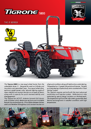 4WD ट्रैक्टर Carraro Tigrone 5800