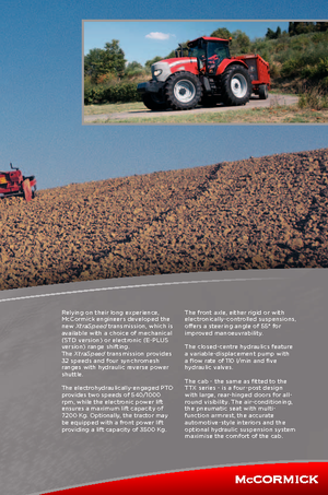 4WD ट्रैक्टर McCormick XTX 145 E