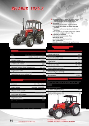 4WD ट्रैक्टर Belarus 1025.2