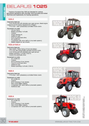 4WD ट्रैक्टर Belarus 1025.3