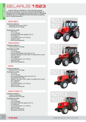 4WD ट्रैक्टर Belarus 1523.4