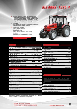 4WD ट्रैक्टर Belarus 1523.4