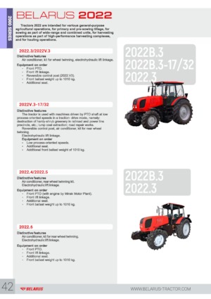 4WD ट्रैक्टर Belarus 2022.4
