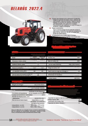 4WD ट्रैक्टर Belarus 2022.4