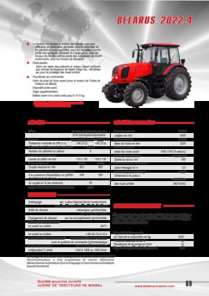 4WD ट्रैक्टर Belarus 2022.4