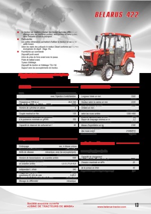 4WD ट्रैक्टर Belarus 422