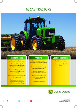 4WD ट्रैक्टर John Deere 6135J