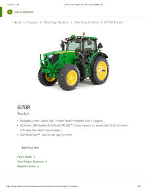 4WD ट्रैक्टर John Deere 6170 R