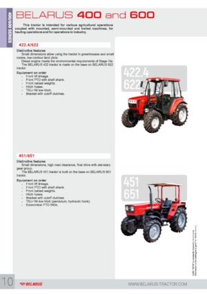 4WD ट्रैक्टर Belarus 622