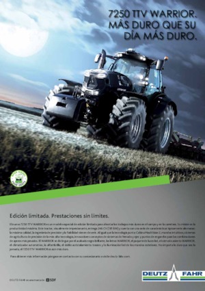 4WD ट्रैक्टर DEUTZ-FAHR 7250 TTV Warrior